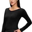 3 Pack Underscrub Long Sleeve Women Crew Neck Comfort Tee, Scrub Undershirt, 3 XL