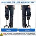 Hands Free Knee Crutch Universal for Left & Right Feet, Adjustable Knee Crutches for Adults, Peg Leg Crutch for Injured Foot, for Adults for Foot Surgery