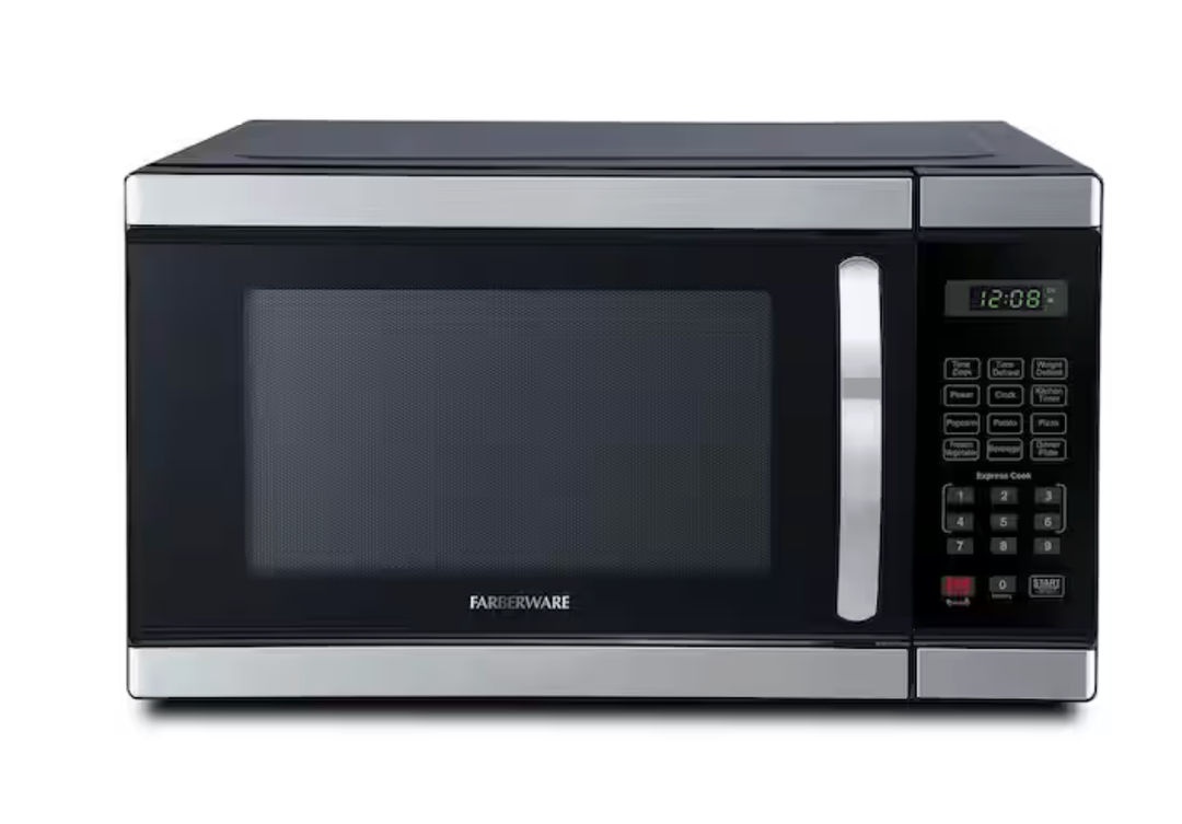 Farberware 1.1 Cu. Ft. 1000-Watt Stainless Steel Microwave Oven
