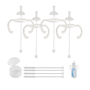 joyfeed 6Pack Straw Cup Conversion Kit for Dr Browns Narrow and Narrow Glass Baby Bottles, Weighted Straw Replacement Kit with Soft Straw Top and Handle,6m+