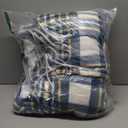 Bedsure Plaid Heated Blanket Throw - Flannel Sherpa Electric Blanket with Plaid Pattern, Heating with 6 Heating Levels, 4 Time Settings, 3-Hour Auto-Off, Warm Gifts for Grandma (Blue, 50"x60")