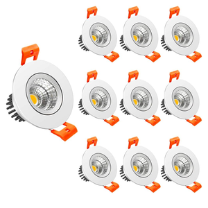 LightingWill 2inch LED Dimmable Downlight, 3W COB Recessed Ceiling Light, Warm White 3000K-3500K, CRI80, 25W 220LM Halogen Bulbs Equivalent, White (10 Pack)