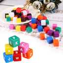 Gejoy 60 Pieces 16 mm Blank Dice Acrylic Dice Cubes Assorted Color DIY Cubes for Board Games with Storage Bag(Multicolor)