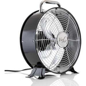 Vie Air High Velocity Powerful and Quiet Dual Speed Sleek Design Durable Metal Drum Fan, 12'' W