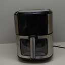 Kitchen Elite Air Fryer Stainless Steel with View Window, XL 8.5QT Large Airfryer, 8-in-1 Digital Control, 400F Temp Controls, Nonstick Dishwasher-Safe, Space-Saving, Roast, Broil, 1500W