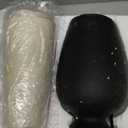 22" Black Ceramic Farmhouse Table Lamp with Ginger Jar Design - for Living Room,Dining Room,Bedroom,Office,Nightstand,End Table