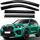 Lightronic Extra Durable Outside Mount Auto Vent Window Visor, Fits 2019-2023 BMW X5, UV Protection Rain Guard, Smoke Original Wind Deflector, No-Drill Easy Install, 4-Pcs