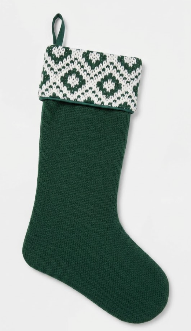 Christmas Stocking Completed Cross Stitch Homemade Handmade Finished