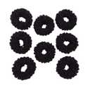 8pcs Plush Scrunchie Hair ties Large Scrunchie fluffy tied Hair Rope Cute Elastic Hair Bands Scrubchy Hair Accessories for Women and Girls (Black)