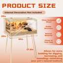 PROLEE Hamster Cage Wooden Chew Proof, Extra Large Mice and Rat Habitat Openable Top with Acrylic Sheets Solid Built Small Animal Cage with Leg Stands, 40 Inch Long
