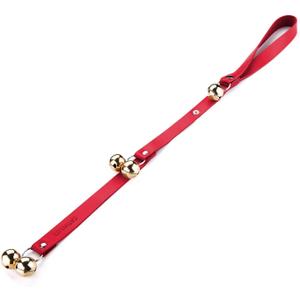 Leather Dog Doorbells for Door Knob, Adjustable Brass Potty Training Bells for Puppy to Go Outside, Easy Dog Door Bell for Potty Training