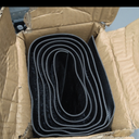 Front Door Mat Indoor Outdoor Entrance, 48" x 96" All-Season Heavy Duty Waterproof Doormat, Non-Slip Absorbent Entryway Mat, Easy to Clean, Low Profile Commercial Floor Mat for Indoor Outdoor (Black Double Stripes)