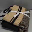 Fiona's magic 65L Cotton Rope Laundry Hamper, Large Woven Tall Laundry Basket for Storage Clothes and Toy in Bedroom, Living Room Organizing, Collapsible, Brown & Black