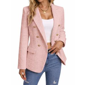 Pink Blazer Jacket for Women 2026 Christmas Blazers Hot Pink Clothes Outfits Clothing Outfit Suits Fashion Light Things Gifts Women's Blazers & Suit Jackets XL