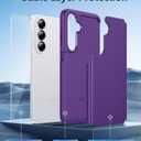 FNTCASE for Samsung Galaxy S26 Case: Military Grade Drop Protection, 14ft Drop Protective, Screen Protector Included, Anti-Slip Tempered TPU+PC Dual Layer Shockproof Phone Case Cover (Purple)