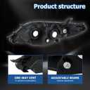 WFLNHB Headlights Assembly Replacement for Toyota Sienna 2011-2018 Halogen Headlights Headlamps Pair Left and Right Side (Driver and Passenger Side)