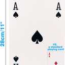 Yuanhe Jumbo Giant Playing Card Deck - 8X11 Inch Large Oversized Cards - Super Big Game Theme Full Deck - For Kids, Adults, Casino Party Decorations
