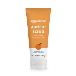 Amazon Basics Exfoliating Apricot Face Scrub, Oil-Free Facial Cleanser with Natural Exfoliants, 6 fl oz (Previously Solimo)
