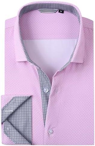 Alex Vando Mens Printed Dress Shirts Long Sleeve Regular Fit Button Down Shirt Large