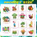 Hawaiian Party Hanging Decorations, Tropical Luau Hanging Swirls with Aloha Flamingo and Palm Tree Signs for Beach Pool Party Birthday Decor