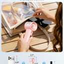 SWEETFULL Handheld Misting Fan Portable - 5000mAh Rechargeable Battery, Powerful Turbo Personal Mister Fans, 5 Speed, Mini Water Spray Mist Hand Fan for Travel, Outdoors, Beach Vacation (Pink)