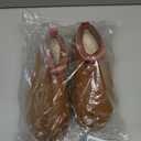 HOWILIM Genuine Suede Platform Slippers for Women Fuzzy Winter Warm Shoes Indoor Outdoor, Size Women's 9-10