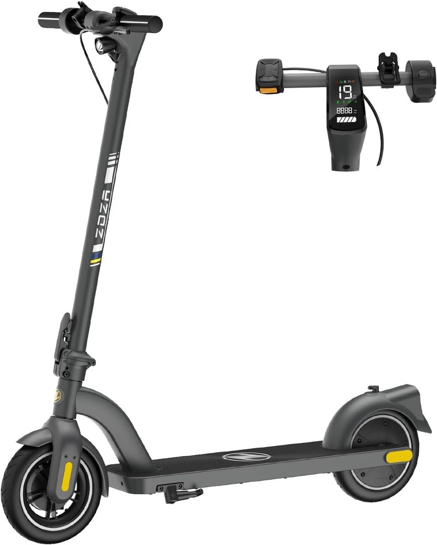 Electric Scooter ZD01, 500W Peak Motor & 19 MPH Electric Scooter Adults, 12-15 Mi Range Electric Kick Scooters, 8.5" Solid Tires, E-Lock & E-Horn, Lightweight Foldable Escooter for Commuter