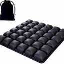 Inflatable Seat Cushion for Airplane TravelPress-to-Inflate Without Pump,Decompression Cushion, Portable for Office Prolonged Sitting, Wheelchair, Car Seats, Long Journey Black