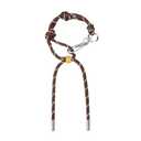 FREELYVE Cute Rope Keychain for Women Initial Letter Bag Charm Carabiner Knot Lanyard Keyring for Handbag Christmas Gifts,Coffee,M