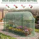 Aoodor 10 x 3 x 5 Ft Plant Protection Grow Tent Arched Roof Crop Cage with Side Netting Zippered Door for Protect Plants, Herbs, Fruits, Green