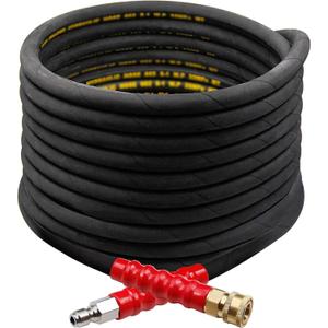 Twinkle Star 50FT Pressure Washer Hose with 3/8 Inch Quick Connect, High Tensile Wire Braided Power Washer Hose, 5,800 PSI