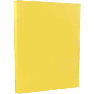 JAM PAPER Vellum Bristol 65lb Cardstock - 8.5 x 11 Coverstock - 147 gsm - Yellow - 50 Sheets/Pack