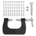 Semi Tubular Rivets Tool, 1/8" Vent Window Restoration Tool Kit for Tonka Pinball Vent Colema n Repair, 50 Piece Set (Standard)