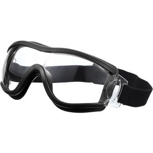 MECCANIXITY Safety Glasses, Anti-Fog Goggles Protective Scratch Resistant Clear Lens Work Outdoor Eye Protection (Black)