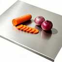 304 Stainless Steel Double-Sided Cutting Board Mat, 19.7"L x 15.7"W