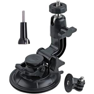 ASOCEA Action Camera Suction Cup Mount Windshield Camera Holder Tripod Adapter with 1/4" Screw Compatible with Gopro Hero 13 12 11 10 9/AKASO EK7000/Brave 4/Dragon Touch/DJI OSMO/Insta360 X3 x2