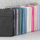 4 x Leather Badge Holder and Adjustable Retractable Lanyards, Quick Release Buckle and Safety Breakaway Lanyards with Swivel Metal Clasp for Offices, Staff, Students, Employees (1 Pack, Sa-light Blue)