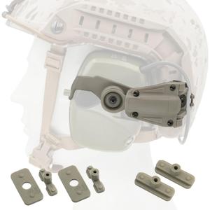 Tactical Helmet ARC Track Adapter for Tactical Electronic Shooting Earmuff Compatible Howard Leight Impact Sport Headset (Sand Color)