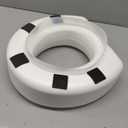 HealthSmart Enhanced Comfort 5" Raised (Round) Toilet Seat Risers for Seniors 5 Slip Resistant Pads FSA/HSA Eligible Padded Toilet Seat Elevation 15.7 x 15.2 x 6.1