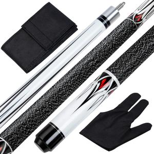 Pool Cue Stick - 58 inch Maple Billiard Pool Stick, 19/20/21 oz 1/2 Maple Pool Cue Stick Kit, 2-Piece Billiard Pool Cue Stick (19 oz)