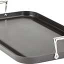 All-Clad HA1 Hard Anodized Nonstick Griddle 13x20 Inch Oven Broiler Safe 500F Pots and Pans, Cookware Black