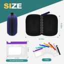 Timueetech A7 Waterproof Pill Organizer with 7 PCS L Size Zippered Pill Pouches for A7 Binder, Large BPA-Free Weekly Medicine Organizer, Color-Coded Reusable Travel Pill Storage System