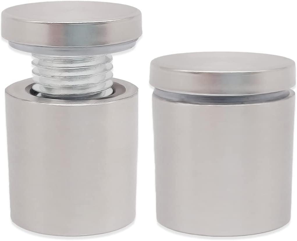 Sign Standoff Screws Advertising Stainless Steel Wall Standoff Mount Hardware for Acrylic- (3/4 in. Dia x 3/4 in. L) by Lantee 12 Pcs 19x20mm