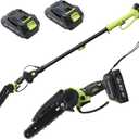 2-in-1 Electric Pole Saws for tree trimming,8 Inch Brushless Cordless Pole Saw & Mini Chainsaw with 56inch Extension Pole,2 batteries powered,Tree Trimmer for Wood Cutting Limb Branch Cutter Pruner