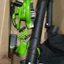 Greenworks 48V (24V x 2) 520CFM Leaf Blower/Vacuum, (2) 4.0 Ah Batteries