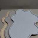Li&Zhao Plastic Serving Trays - 3 PCS Large Restaurant Trays for Party, Picnic, Holidays (3 Colors) Bubble