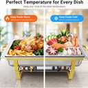 Chafing Dishes for Buffet 4 Pack, High Grade Chafing Dish Buffet Set, Stainless Steel Food Warmers with Stackable Design for Parties, Catering Supplies, Banquets, and Weddings, 4 Full Size Pans