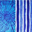 2 Packs Oversized Beach Towel Set Extra Large Big XL Pool Camping Swim Clearance Towels 36x72 Soft Blanket Cruise Essentials Accessories Must Haves Vacation Necessities Adult Gifts Stripe Boho Blue