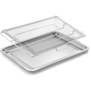 AFT27FRIG Air Fryer Tray Replacement Parts for Frigidaire Ready Cook 27" Air Fry Tray Air Fryer Basket FCWS2727AS Air Fryer Rack 304 Stainless Steel Electric Stove Range Wall Oven Shelf Rack 1 Pack