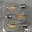 Ascher Vintage LED Edison Bulbs, 6W, Equivalent 60W, Non-Dimmable, High Brightness Warm White 2700K, ST58 Antique LED Filament Bulbs with 80+ CRI, E26 Medium Base, Clear Glass, Pack of 4